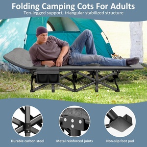 Cama Plegable Portátil para Adultos, Cama de Campamento, para el Hogar, la Oficina, Viajes, Campamento - Product Image 4
