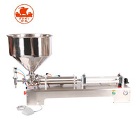 Machine de remplissage semi-automatique pour liquides et pâtes, idéale pour la crème, la sauce, le miel, le shampoing, la lotion, les produits alimentaires et cosmétiques.