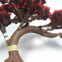 NINI Grand Pin Artificiel Rouge Moderne pour l'Accueil des Invités, Bonsaï en Pin Forgé, Décoration Paysagère, Cérémonie de Remise des Diplômes, Écologique