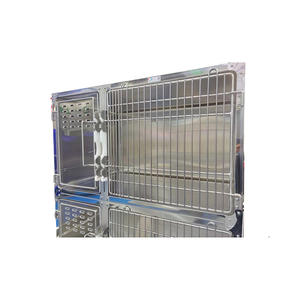 Высококачественная ветеринарная клетка для кошек Sus 304, 3-рядная конструкция с подстилкой для ветеринарной клиники, больницы для животных - Product Image 5