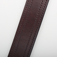 Ceinture en cuir de vachette de style vintage avec boucle en alliage à double ligne, largeur 3,8 cm, plusieurs couleurs, classique et attrayante