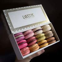 Boîte en papier pour macarons, style Laduree, avec logo personnalisé