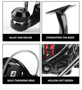 รอกตกปลาคุณภาพสูงแบบโลหะทั้งหมด รุ่น 2000-7000 พร้อมมือจับโลหะเคลือบผง สำหรับตกปลาแบบโอคุมะ น้ำเค็มและน้ำจืด 5 ชิ้น - Product Image 3