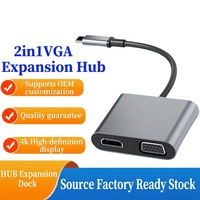 Harga Pabrik Konverter USB3.1 Tipe C ke HDTV VGA 4K 30Hz HDTV 1080P VGA Output Stok Tersedia