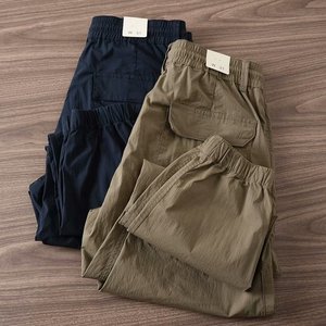 <span class=keywords><strong>Pantaloni</strong></span> corti Casual primavera autunno Casual da <span class=keywords><strong>uomo</strong></span> abiti da lavoro all'aperto <span class=keywords><strong>con</strong></span> <span class=keywords><strong>vita</strong></span> elastica tute a fantasia diritta Micro-elastica - Product Image 2