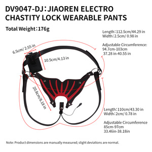 Harnais de chasteté électrique DOGLVE 3style, compatible avec cage à pénis ou plug pénien, ceinture de choc électrique pour jeux BDSM, vente en gros. - Product Image 6
