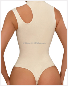 <span class=keywords><strong>Body</strong></span> modellante <span class=keywords><strong>monospalla</strong></span> senza maniche con scollo obliquo, senza schienale, sexy, slim-fit, contenitivo, traspirante, alla moda, imbottito e senza cuciture - Product Image 5