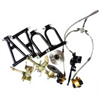 Kit de bricolage pour karting, ATV, UTV, buggy : bras oscillants avant, rotules de direction, moyeux de roue, pompe de frein à pied, étriers avec disques de frein