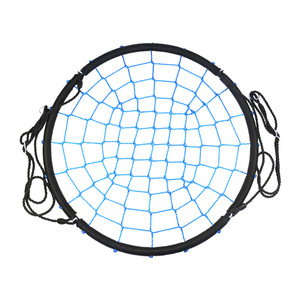 Columpio Redondo de Cuerda de 100 cm, Silla Colgante de Malla para Jardín Exterior, Columpio de Seguridad para Niños - Product Image 3