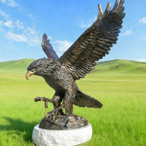 Grandes Sculptures d'aigle en bronze antique Prix d'usine Techniques de moulage et de placage Impression personnalisée Modèle grandeur nature - Product Image 2