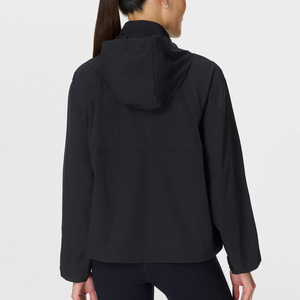 <strong>Women</strong> Half Zip Hooded Windbreaker <strong>Packaway</strong> <strong>Jacket</strong> Lightweight Anorak Running Hiking Workout Daily Outdoor Casual Wear - Product Image 2