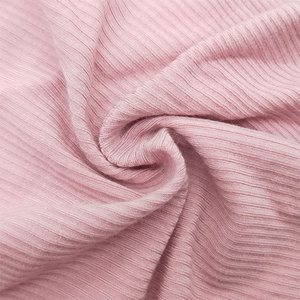 Tissu côtelé modal 2x2 50S, matière tricotée élastique à rayures pour t-shirts et hauts basiques pour femmes - Product Image 3