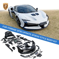 Upgrade Ferrari SF90 ke SF90 XX: Rakitan Bumper Depan, Side Skirt, Diffuser Belakang, Kap Mesin, Lampu Belakang LED, Bodykit