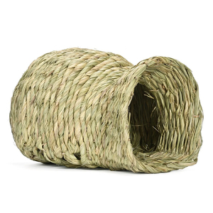 Tessuto a mano erba coniglio nido di Yurt coniglietto casa gabbia per animali domestici coniglio cavia erba nido letto di coniglio giocattoli da masticare criceto tunnel - Product Image 6