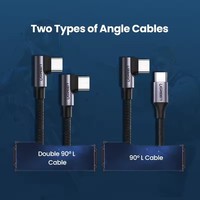 Câble USB Type C vers Type C UGREEN 90 degrés PD 100W, chargeur rapide à angle droit, câbles de données pour Apple Macbook Samsung Huawei