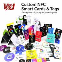 Carte NFC allemande programmable 13,56 MHz étanche en acrylique pour avis Google et retour client des entreprises