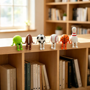 Plastic Baseball Basketball Soccer Ball Figurines Novelty Gifts Thematic Sport 3D <b>Printed</b> <b>Mini</b> Ornaments Toys - Product Image 3