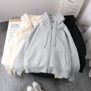 Felpe con logo personalizzato con cappuccio e cerniera spessa cappotti alla moda autunno inverno a maniche lunghe <span class=keywords><strong>felpa</strong></span> con cappuccio da <span class=keywords><strong>donna</strong></span> - Product Image 1