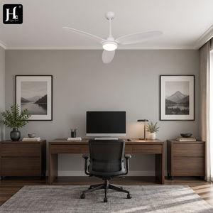 Ventilador de Techo LED Moderno con 3 Aspas Curvas de ABS Mate para Dormitorio, Sala de Estar, Comedor y Hogares Contemporáneos - Product Image 1