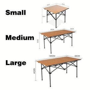 Table pliante en acier pour barbecue, camping, pique-nique, portable, pliable, en métal, pour l'extérieur - Product Image 1