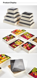 Caja de madera para tartas de queso <span class=keywords><strong>vascas</strong></span> con tapa transparente, para mousse, <span class=keywords><strong>tapas</strong></span>, postres, tiramisú, y otros postres de frutos secos, para envasado de pasteles. - Product Image 6