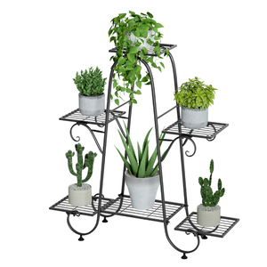 Soporte para Macetas de Hierro Forjado Cromado <span class=keywords><strong>NATURIX</strong></span> PA15, Decoración para el Hogar, Soporte de Piso para Plantas, Diseño Único para Jardín Exterior - Product Image 1