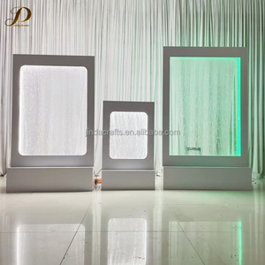 ป้ายต้อนรับงาน<span class=keywords><strong>แต่ง</strong></span><span class=keywords><strong>งาน</strong></span> JINDA แบบน้ำตก ฉากหลังโลหะพร้อมไฟเบอร์กลาส - Product Image 5