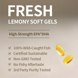 Huile de poisson <span class=keywords><strong>Omega</strong></span> <span class=keywords><strong>3</strong></span> OEM, 60 capsules, huile de poisson naturelle, 60 capsules molles pour hommes et femmes, produit pour la santé des articulations - Product Image 5