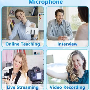 Micrófono de Solapa Doble Lavalier Inalámbrico 3 en 1 para iPhone, Android, Cámara, Entrevistas, Transmisiones en Vivo, YouTube y TikTok - Product Image 3