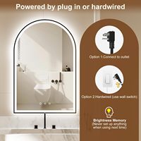 Espejo de Baño con Iluminación LED de Tamaño Personalizado Moderno, Espejo de Pared Iluminado de Gran Tamaño para Uso en el Hogar u Hotel, Diseño Inteligente