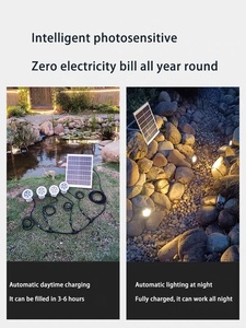 Luz Sumergible <span class=keywords><strong>para</strong></span> Piscina de Acero Inoxidable de Alta Potencia, Impermeable IP67, Luz Subacuática LED de 1 a 4, Foco LED Solar - Product Image 3