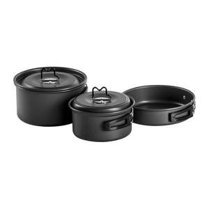 Açık Hava Alüminyum Alaşımlı Kamp Yemek Pişirme Seti 3-5 Kişilik Tam Taşınabilir - Product Image 1