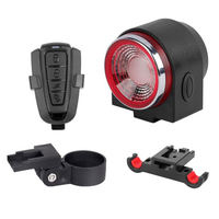 Luz Trasera Inteligente LED A8 para Bicicleta, Inalámbrica, con Alarma Antirrobo, Luces Traseras Rojas Intermitentes Automáticas, Luz Estroboscópica de Seguridad, Alimentada por Batería