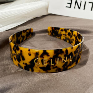 Diadema de Lujo de Marca Retro de Acetato con Diseño de Caparazón de Tortuga, Novedosa y de Alta Gama, Diadema Ancha de Moda Versátil para Mujer - Product Image 5