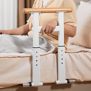 Barandilla de Cama de Madera Maciza para Ancianos, Barra de Apoyo Anticaídas de Acero Inoxidable, Ayuda para Subir y Bajar de la Cama - Product Image 4