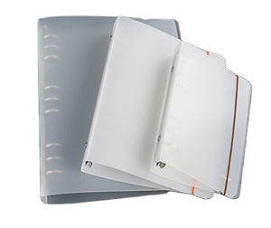 Các Loại Kích Thước Tùy Chỉnh Frosted PP 6 <span class=keywords><strong>Ring</strong></span> <span class=keywords><strong>Binder</strong></span> Với Ban Nhạc Đàn Hồi - Product Image 1