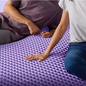 Matras lipat TPE Violet murah, alas kasur Gel Topper 2,36 inci tebal elastis desain baru Ukuran Tunggal - Product Image 6