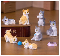 Haute qualité enfants Collection personnages de dessins animés grande Miniature dessin animé chat chien Figurines Anime Figure résine Pvc animaux jouets