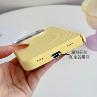Coque de téléphone pliable en silicone Liquid Wave pour iPhone Duo, protection de l'appareil photo avec charnière magnétique, toucher doux et soyeux, couverture rabattable multicolores