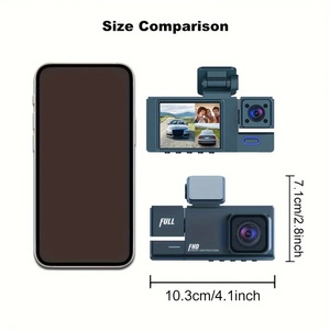 Üç kanallı 1080P gece görüş geniş açılı çizgi kam WiFi mobil arabağlantı araba kaydedici üç lensler 12 ay garanti