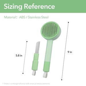 2 in 1 Cat <b>Brush</b> for Shedding with <b>Detangler</b> Comb Self Cleaning Cat Comb Hair <b>Brush</b> for Cats Dog Deshedding <b>Brush</b> Grooming Kit - Product Image 2
