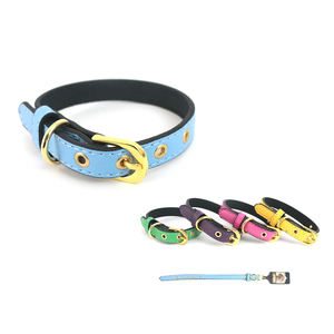Collar de PU de Color Sólido con Hebilla Dorada de 1.9*45cm para Collares de Mascotas con Estilo - Product Image 4