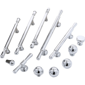 Brass Bright Silver Furniture Handles Nordic Modern Minimalist Chrome Luxury Wardrobe Kitchen Cabinet Closet Drawer Dresser <strong>Knob</strong> - Product Image 5