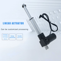 Aktuator Linear Elektrik Torsi Tinggi 12V/24V DC untuk Mobil Listrik, Peralatan Rumah Tangga, Kipas, Kit Konversi, Panjang Langkah 100-400mm
