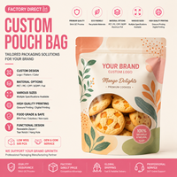Sacs Mylar Ziplock personnalisés imprimés – Pochettes verticales avec motifs pour l'emballage de snacks, biscuits et aliments
