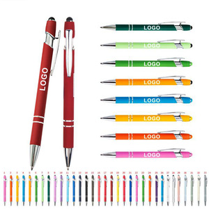 Stylo à bille tactile en métal 2 en 1 NM-62 avec encre noire - Stylo publicitaire de luxe avec logo - Product Image 1
