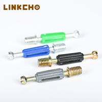 Accessoires de meubles 3 1 Mini Fix Board Joint Rod Fittings Cam Dowel Lock Vis Fer Plastique Connecteurs Cuisine Salle À Manger Hôtel