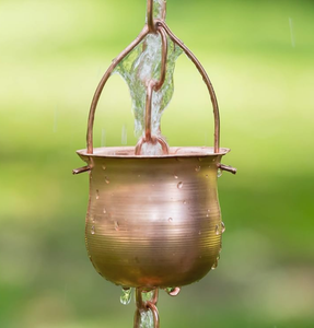 Chaîne <span class=keywords><strong>de</strong></span> pluie ronde <span class=keywords><strong>japonaise</strong></span> en métal <span class=keywords><strong>de</strong></span> 260cm 8.5ft pour gouttières avec adaptateur inclus à vendre - Product Image 4