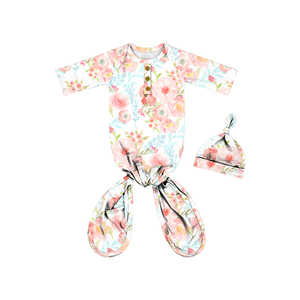Yiwu Yiyuan indumento floreale bambino annodato abito di bambù con fiammifero nodo beanie viaggio bambino dormiente vestito sacco a pelo per il nuovo bambino - Product Image 2