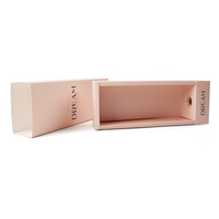 Boîte en papier mat de couleur rose avec logo personnalisé, boîte d'affichage pour brosse à cheveux ondulée électronique